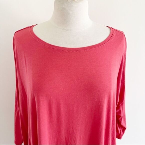 Eileen Fisher Orange Modal Pullover Blouse Top Med - Picture 2 of 8